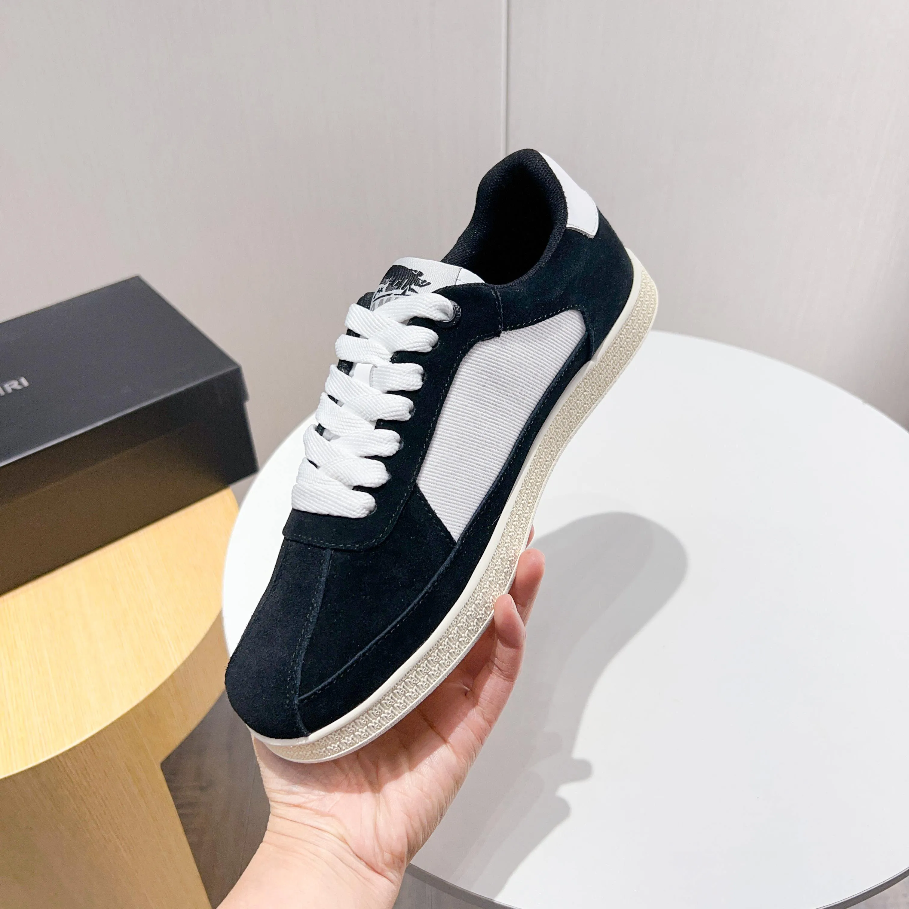 Men's shoes 💰420 [New style] 🌲🌲Balmain - New Amiri trendy shoes, low-top casual sports shoes, the same style as celebrities, made of selected pebbled cowhide and frosted cowhide, original outsole, comfortable on the feet, high-end workmanship, welcome to buy. Size: 39-45 (46 customized)